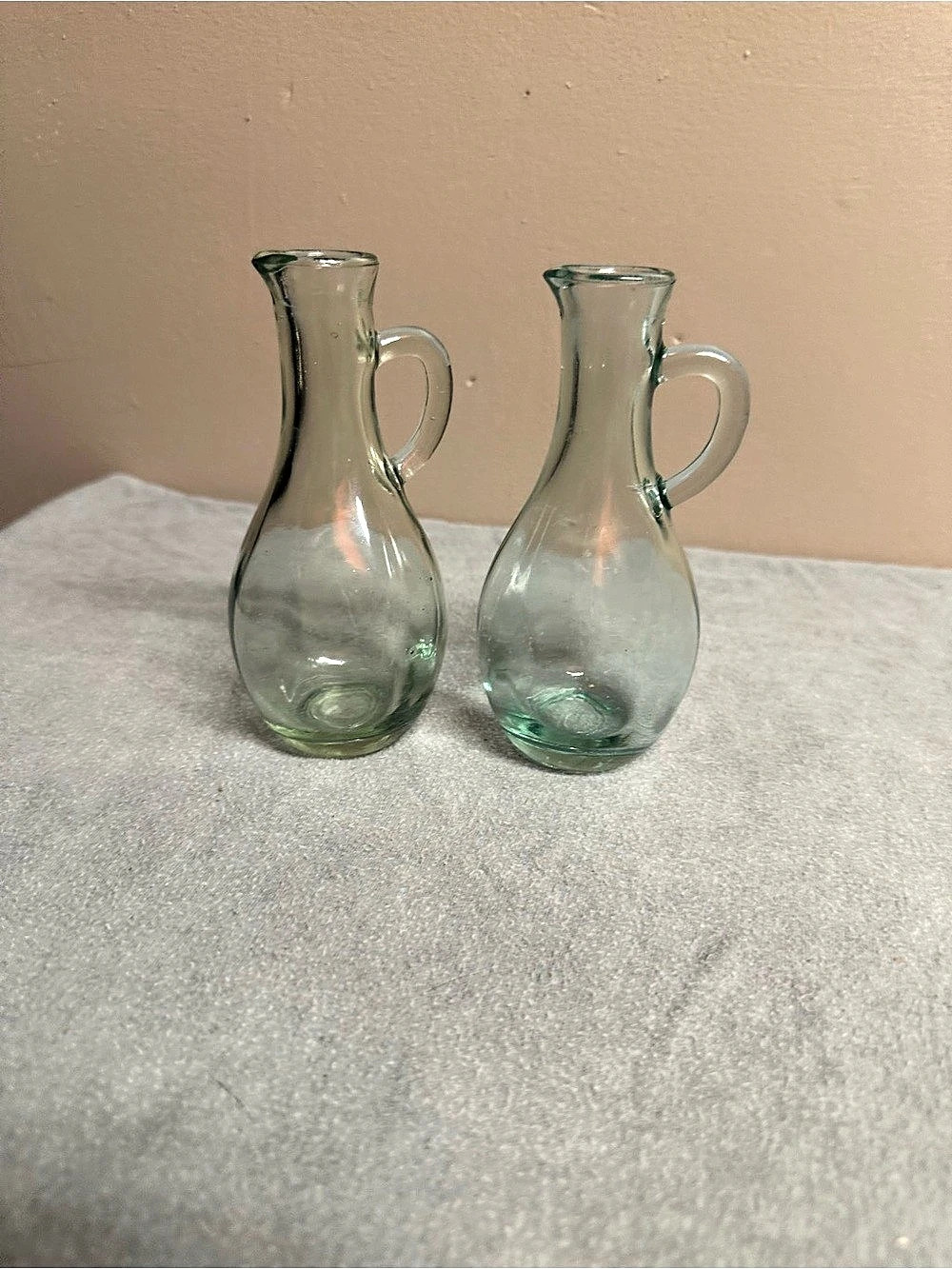 Green Glass Pitcher Set